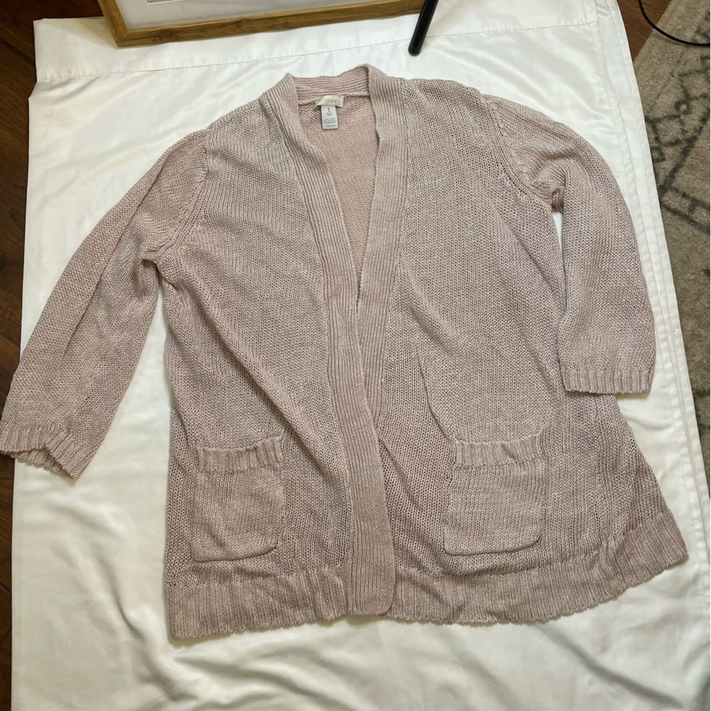 Chicos size 1 cream knitted cardigan